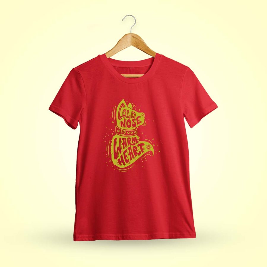 Cold Nose Warm Heart Red T-Shirt