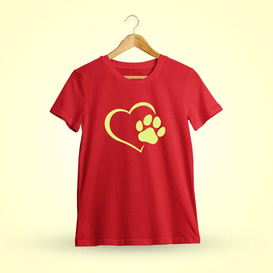 Dog Heart Red T-Shirt