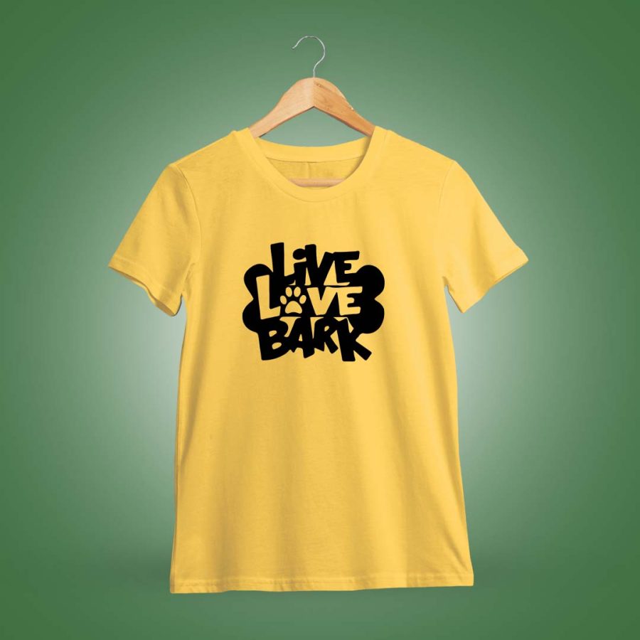 Live Love Bark Yellow T-Shirt