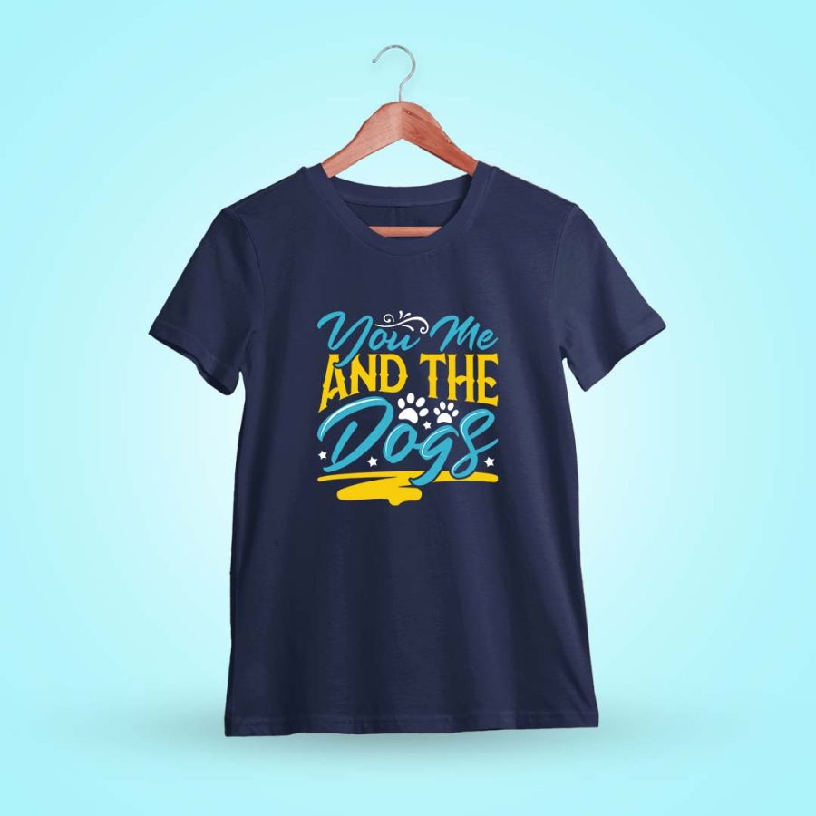 You Me And The Dogs Navy Blue T-Shirt