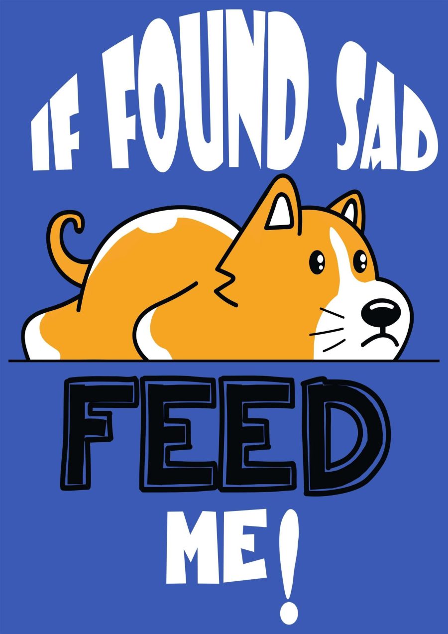 If Found Sad Feed Me A4 Food Poster